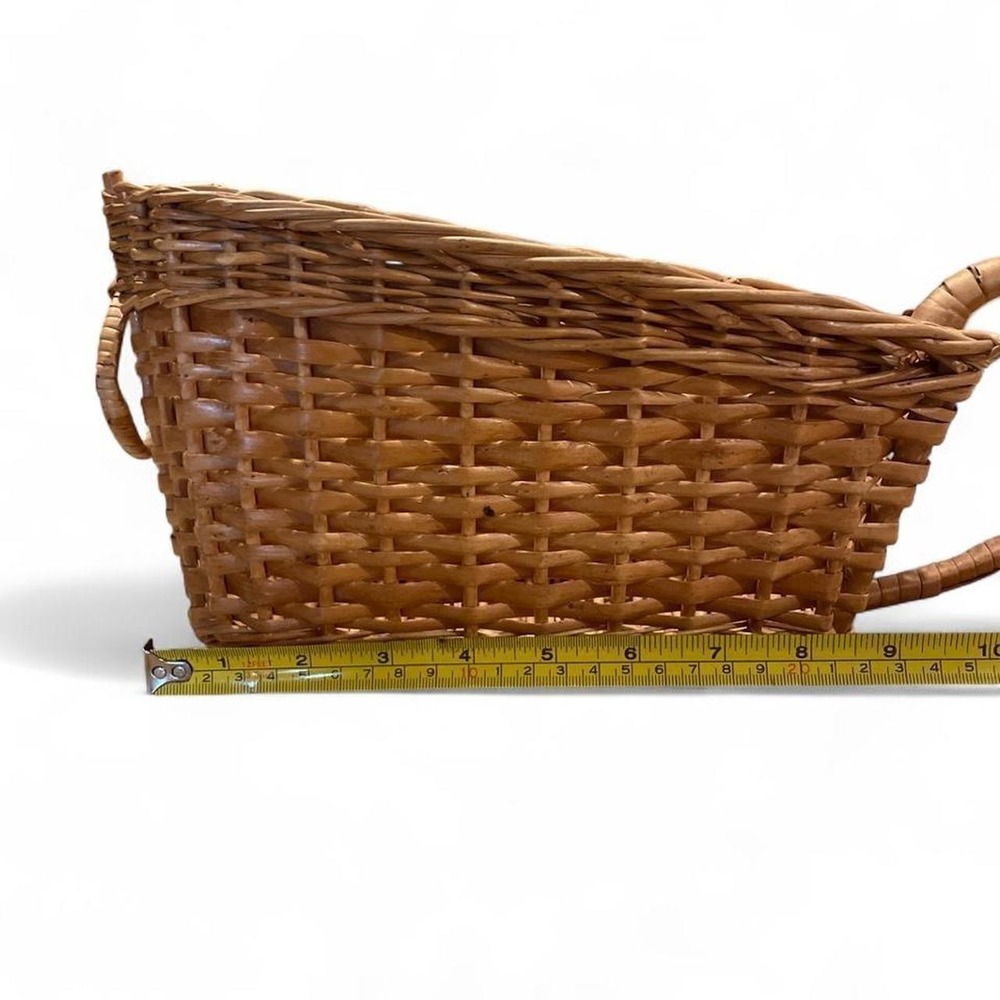 Vintage Cottagecore Wicker Wine Cradle Basket - Picture 6 of 8